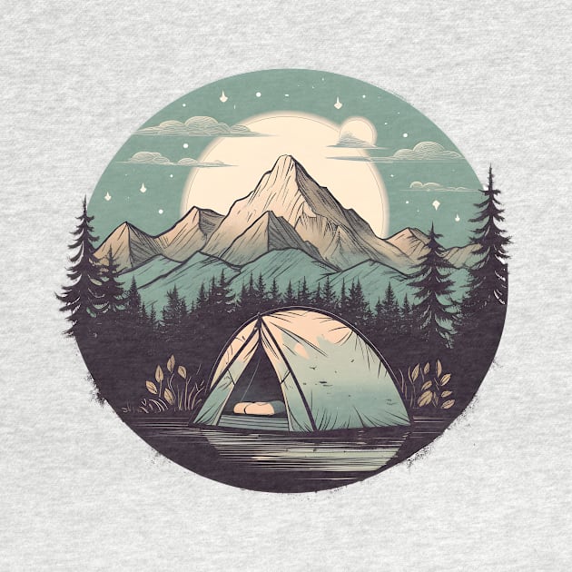 Moon Camping Lover by PixelArt